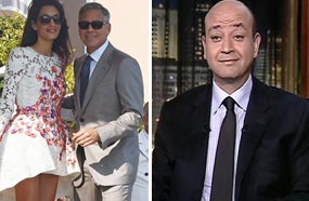 عمرو أديب تغزل في فستان أمل علم الدين