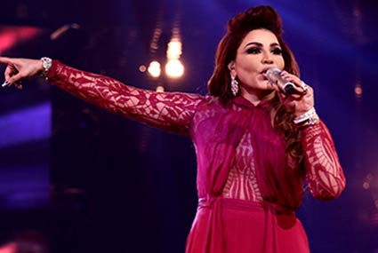 أحلام أثناء غنائها في الموسم الثالث من Arab Idol