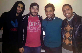 أحمد جمال يتوسط محمد رفاعي وفهد ومصطفى جاد