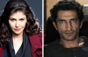 عمرو واكد وبسمة  بطلي المسلسل