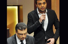 عمرو الليثي يعزف الأورج مع رامي صبري