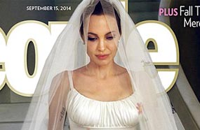 أنجلينا جولي بفستان الزفاف