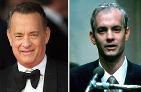 توم هانكس Philadelphia
خسر بطل فيلم Forrest Gump 14 كيلو جراما من أجل لعبه لدور المريض المصاب بالإيدز "أندرو بيكيت" في الدراما المؤثرة Philadelphia عام 1993، ونال بسببه "هانكس" أول أوسكار في مشواره الفني. وليست هذه هي المرة الأولى التي يخاطر فيها توم هانكس بوزنه من أجل أحد أدواره؛ حيث قام بزيادة وزنه بصورة ملحوظة في فيلم Cast Away سنة 2000 ثم قام بتخسيس نفسه بصورة مدهشة بسبب طبيعة أحداث الفيلم. لينال "هانكس" ترشيحا للأوسكار عن دوره في هذا الفيلم