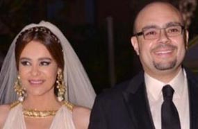 كارول سماحة في حفل زفافها على وليد مصطفى