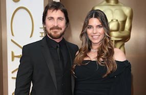 كريستيان بيل مع زوجته سيبي بلازيك 