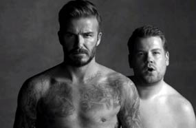 الساخر جيمس كوردن مع ديفيد بيكام 