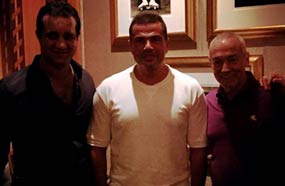 عمرو دياب والمدير الفني لنادي الزمالك