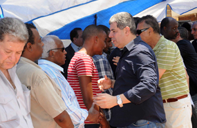 أحمد شوبير يقدم واجب العزاء في جنازة ابراهيم يوسف