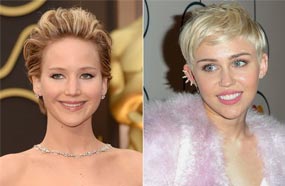 مايلي سايرس وجينفر لورانس