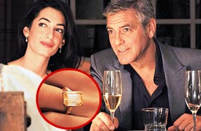 جورج كلوني وأمل وخاتم الخطبة