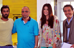 طارق لطفي مع بطلة المسلسل غادة عبد الرازق 