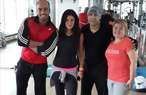 مها أحمد والسقا وغادة عادل أثناء التدريب