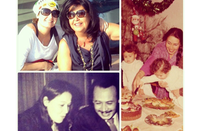 هنا شيحة ووالدتها والدها