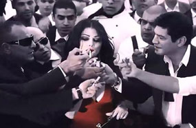 هيفاء كما ظهرت في إعلان الفيلم