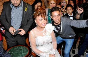 مي كساب في عقد قرانها