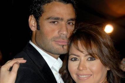 لقاء الخميسي وزوجها محمد عبد المنصف‎