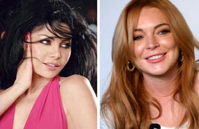 لينزي لوهان أشادت بهيفاء وهبي