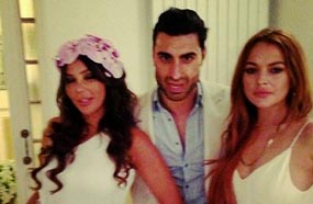 آدم صباغ بين لينزي لوهان ومي حريري