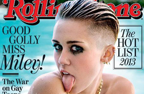مايلي سايرس نصف عارية على غلاف Rolling Stone
