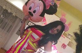 مروة نصر أثناء احتفالها بعيد ميلاد ابنتها