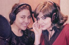 شذى ومي كساب في البروفات