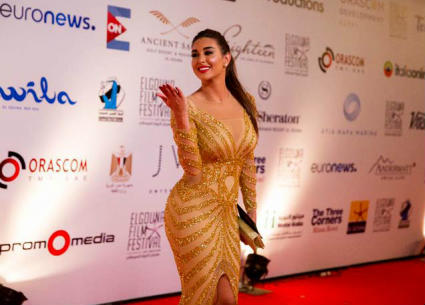 ياسمين صبري في  افتتاح مهرجان الجونة السينمائي