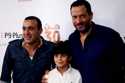 ماجد المصري مع أحمد السقا في الحفل