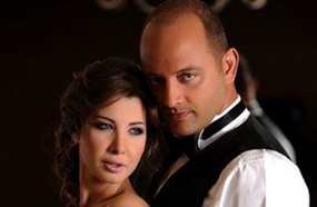 نانسي عجرم وزوجها في عيد زفافهما