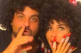 نيكول سابا تحتفل مع زوجها بالهالوين