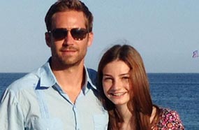 بول واكر مع ابنته