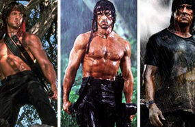 إطلالات ستالون في أجزاء مختلفة من &quot;رامبو&quot;