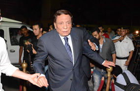 عادل إمام في عزاء سعيد صالح