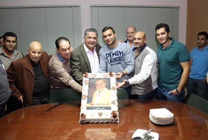 رامي صبري يحتفل بعيد ميلاد محسن جابر
