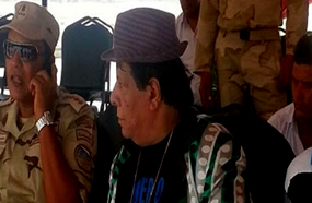 شعبان عبد الرحيم أثناء تواجده في قناة السويس الجديدة