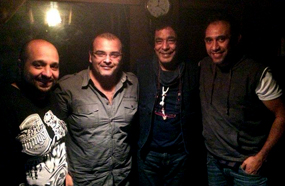 أيمن بهجت قمر مع محمد منير وعمرو مصطفى وتوما