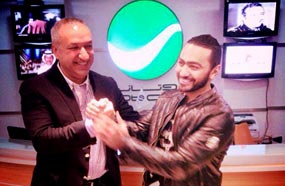 تامر حسني مع سالم الهندي أثناء تعاقده مع &quot;روتانا&quot;