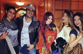 هيفاء وهبي مع ساندي وشقيقتها وفريال يوسف