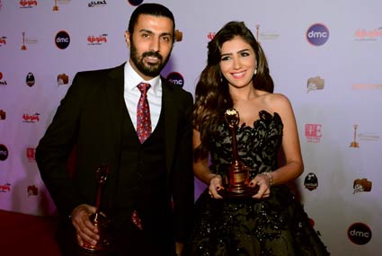 مي عمر وزوجها محمد سامي