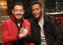 بالصور- أول مشهد تمثيلي يجمع أحمد زاهر ومحمد رمضان