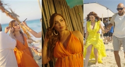 نسرين طافش في كواليس كليب روقان