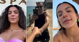 هادي الباجوري وزوجته الفنانة هايدي خالد في شهر العسل