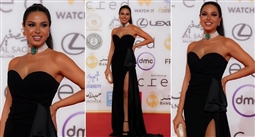 نسرين أمين تتألق بفستان أسود أنيق في حفل ختام مهرجان القاهرة السينمائي