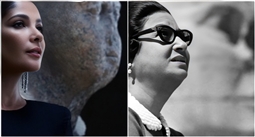 منى زكي في جلسة تصوير لصالح مجلة  (فوج) مستوحاة من صورة السيدة أم كلثوم