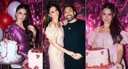 درة تحتفل بعيد ميلادها مع زوجها هاني سعد