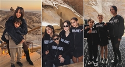 رحلة بسمة بوسيل وأبناء تامر حسني وتسلق الجبال 