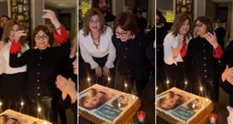 النجمة نبيلة عبيد تحتفل بعيد ميلادها مع عدد من الأصدقاء