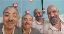 فتحي عبد الوهاب ومحمد لطفي في كواليس بطل العالم