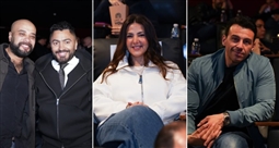 دنيا سمير غانم ورامي رضوان وتامر حسني في العرض الخاص لفيلم "برشامة"