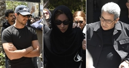 النجوم في جنازة والد منة شلبي