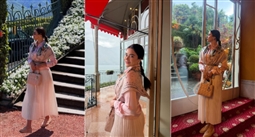 يارا السكري في بحيرة كومو